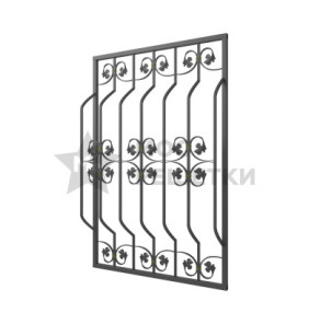 Решетка на окно дутая кованая 6-30
